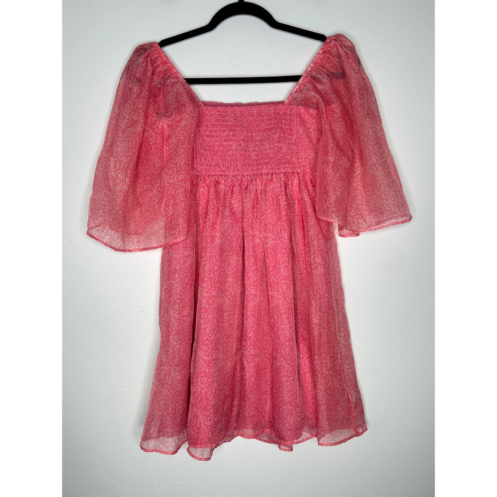 Abercrombie & Fitch Emerson Smocked Mini Dress Flutter Sleeves Size Small Event - Picture 2 of 9